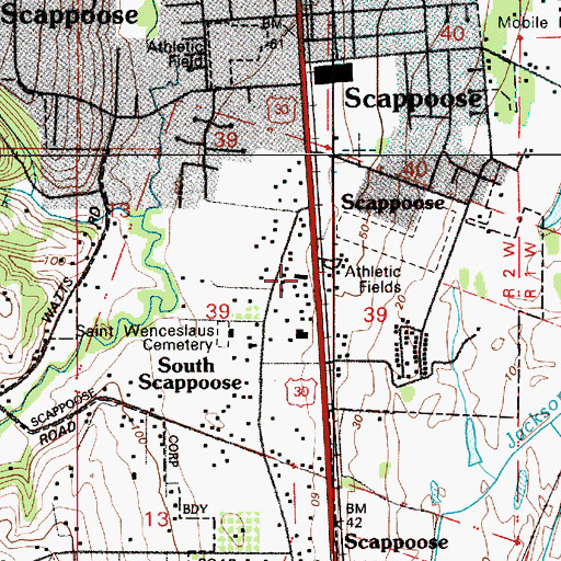 Topographic Map of Grace Lutheran Church, OR