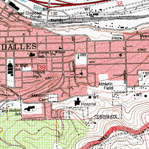 Topographic Map of Church of Jesus Christ of Latter Day Saints, OR