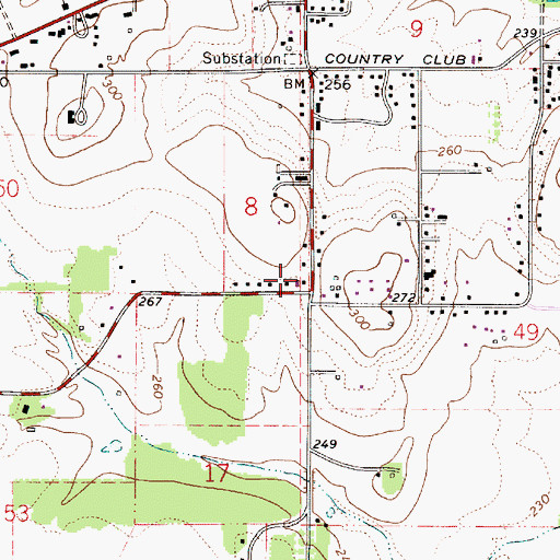 Topographic Map of Suburban Christian Church, OR