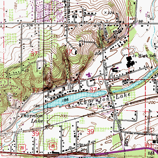 Topographic Map of North Albany Community Church, OR