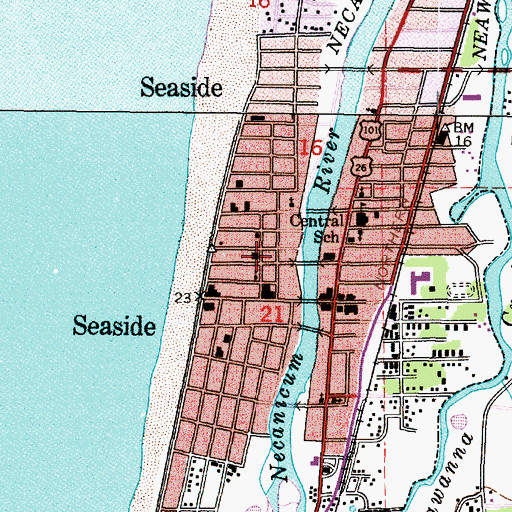 Topographic Map of Our Saviours Lutheran Church, OR