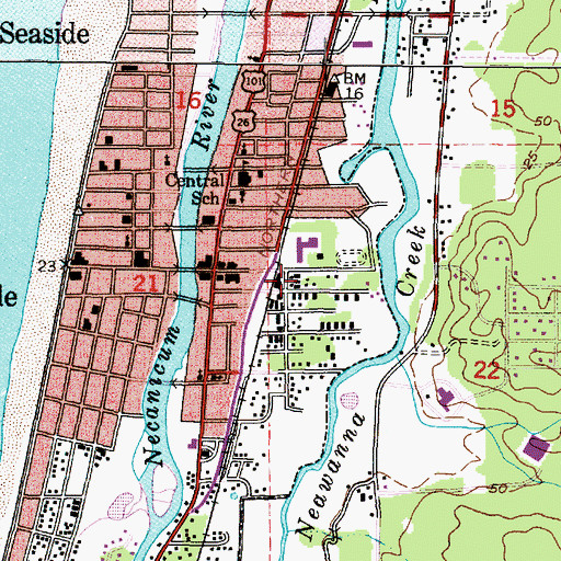 Topographic Map of Faith Lutheran Church, OR