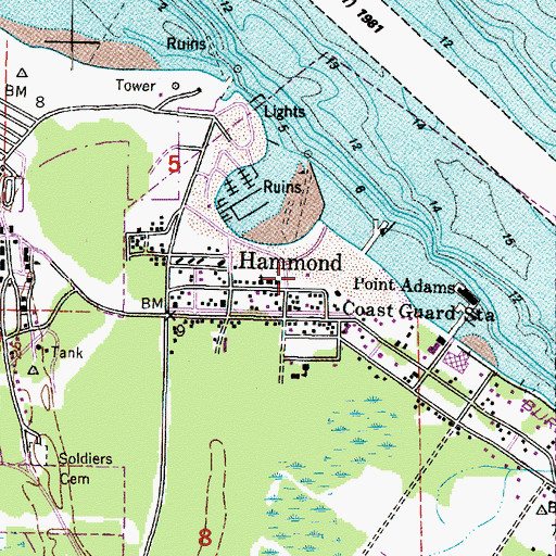 Topographic Map of Saint Frances De Sales, OR