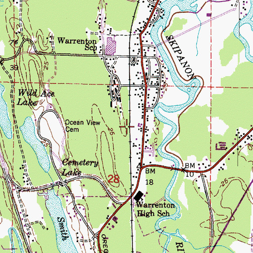 Topographic Map of Calvary Assembly of God, OR