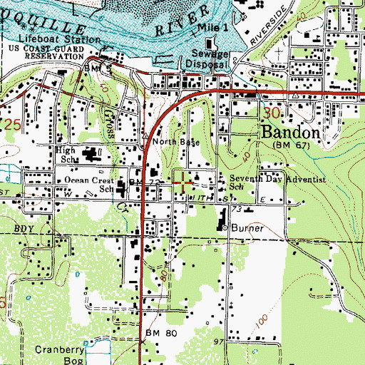 Topographic Map of Church of Jesus Christ of Latter Day Saints, OR
