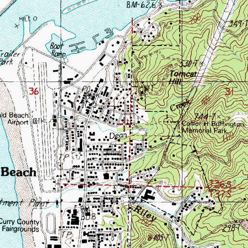 Topographic Map of Saint Charles Catholic Church, OR