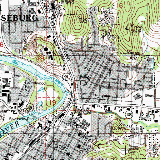 Topographic Map of New Beginnings Christian Assembly, OR