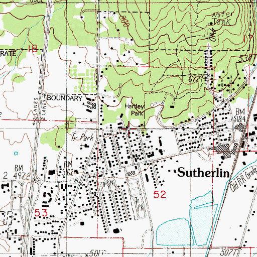 Topographic Map of Sutherlin Family Church, OR