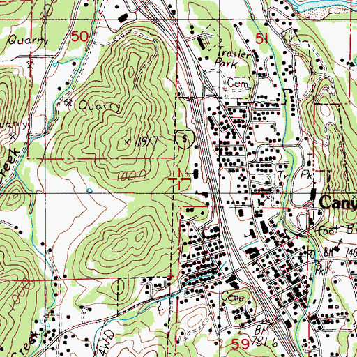 Topographic Map of Seventh Day Adventist Church, OR