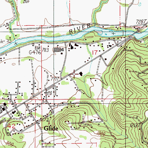 Topographic Map of Seventh-Day Adventist Church, OR