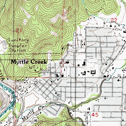 Topographic Map of Church of the Nazarene, OR