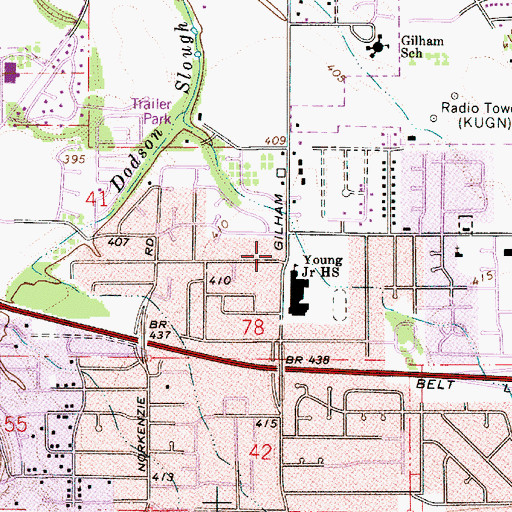 Topographic Map of Harvest Community Church, OR