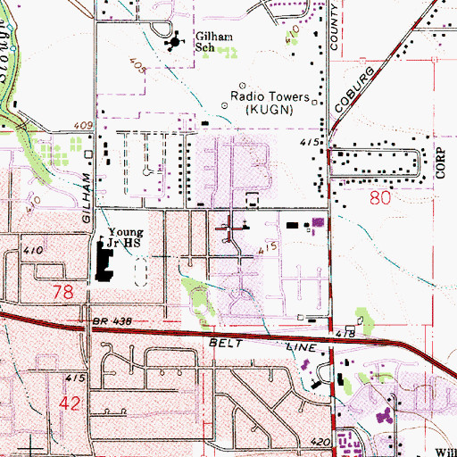 Topographic Map of Norkenzie Christian Church, OR
