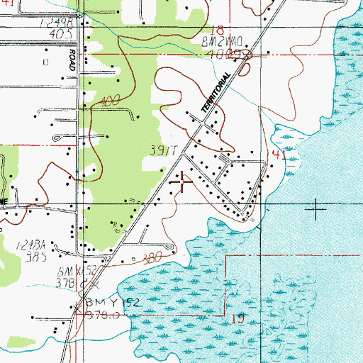 Topographic Map of Bethany Church of Franklin Oregon, OR