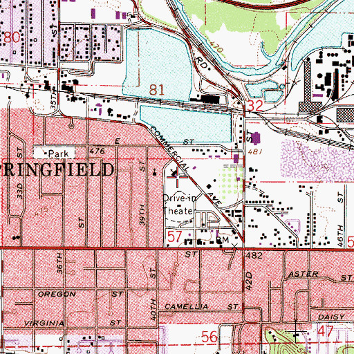 Topographic Map of East Side Baptist Church, OR