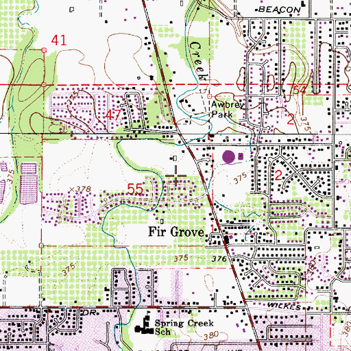 Topographic Map of Saint Matthews Episcopal Church, OR