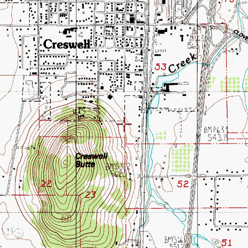 Topographic Map of Church of the Nazarene, OR