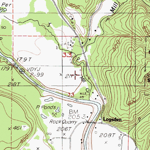 Topographic Map of Native American Church of Siletz, OR