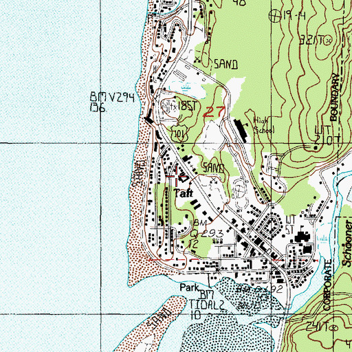 Topographic Map of Lincoln City Evangelical Church, OR