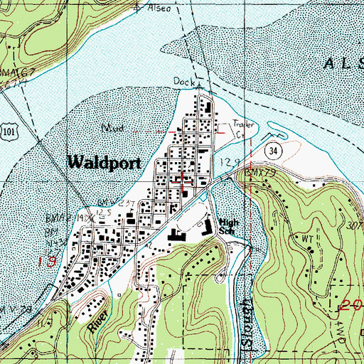 Topographic Map of Saint Anthonys Catholic Church, OR
