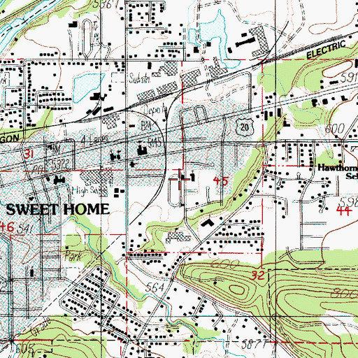 Topographic Map of Church of Jesus Christ of Latter Day Saints, OR
