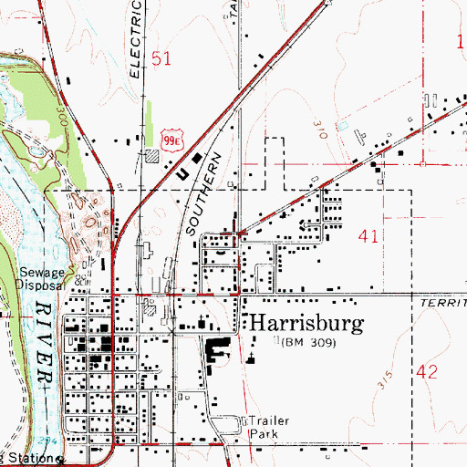 Topographic Map of Church of God Seventh Day, OR