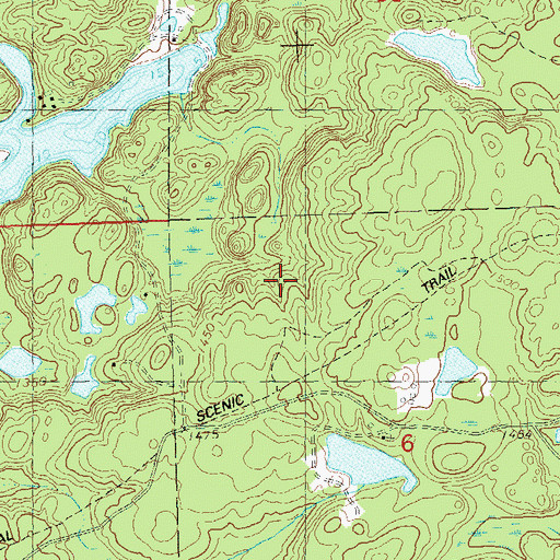 Topographic Map of Chequamegon Hardwoods State Natural Area, WI