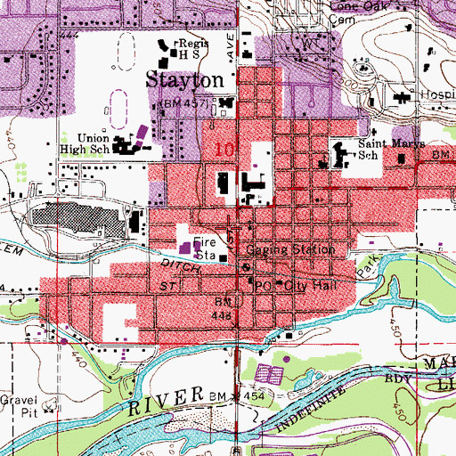 Topographic Map of New Hope Community Church, OR