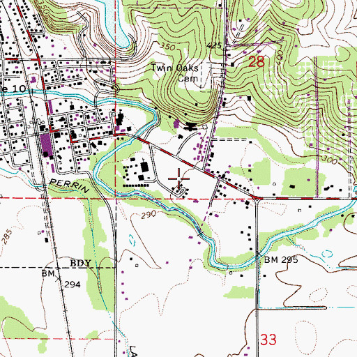 Topographic Map of Turner Christian Church, OR
