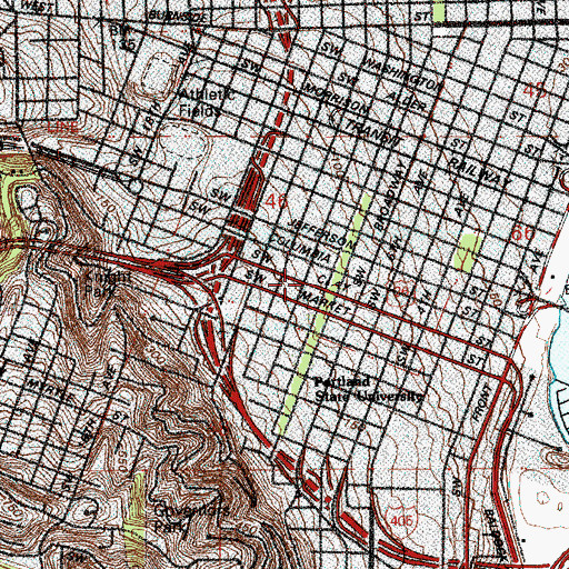 Topographic Map of Portland Korean Church, OR