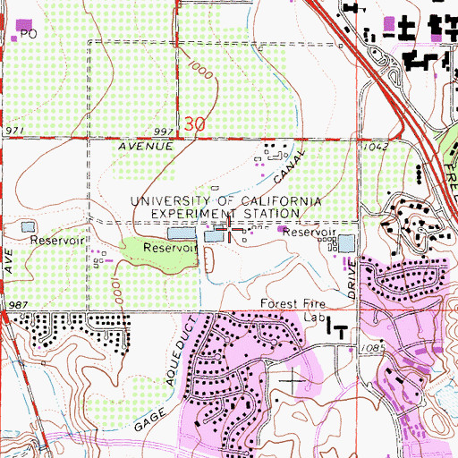 Topographic Map of University of California Experiment Station, CA