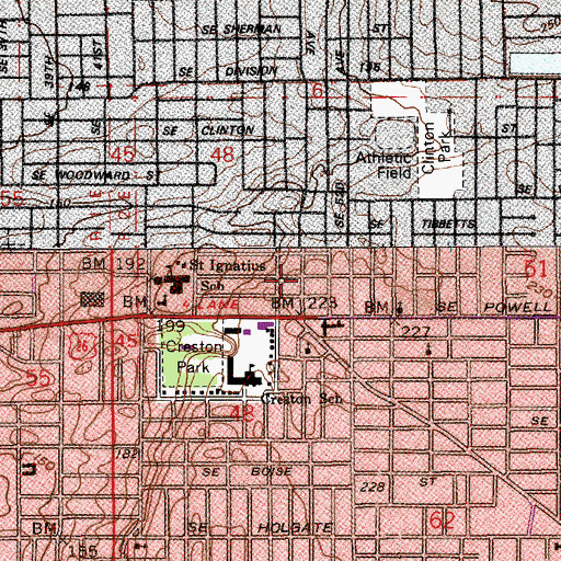 Topographic Map of Han-Mee Presbyterian Church, OR