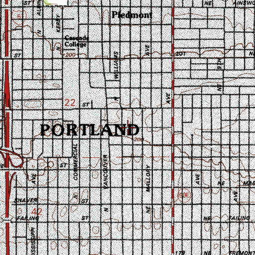 Topographic Map of Saint James Full Gospel Pentacostal Church, OR