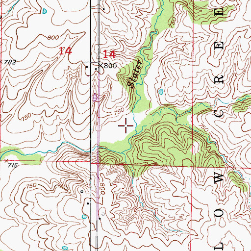 Topographic Map of New Marceline City Lake, MO