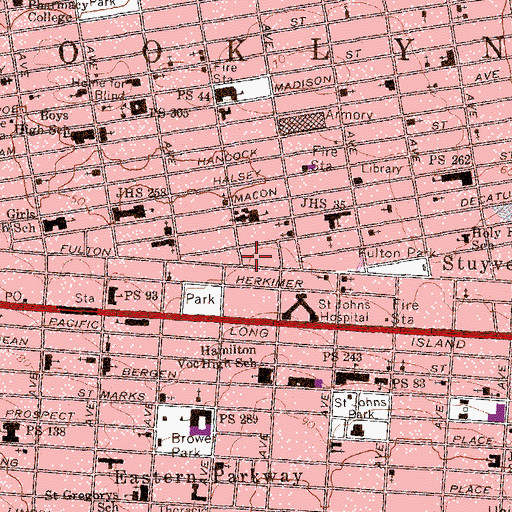 Topographic Map of Apollo Theater (historical), NY