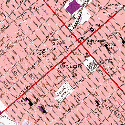 Topographic Map of American Theatre (historical), NY