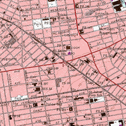 Topographic Map of Alba Theater (historical), NY