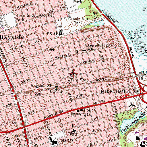 Topographic Map of All Saints Episcopal Church, NY
