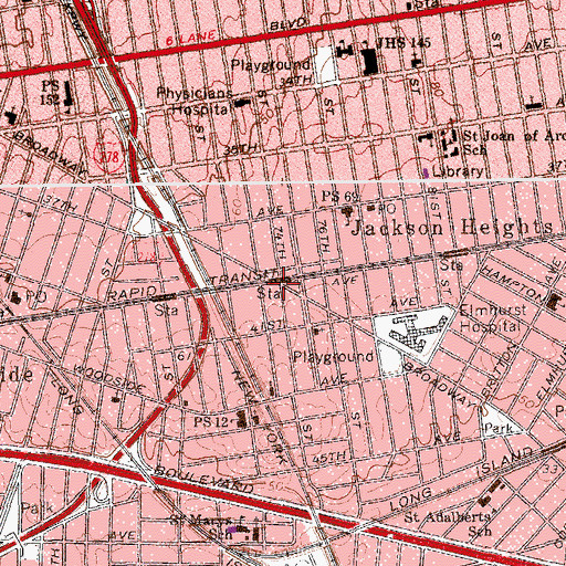 Topographic Map of Allan Kardec Spiritist Center, NY