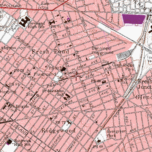 Topographic Map of Apostolic Christian Church, NY
