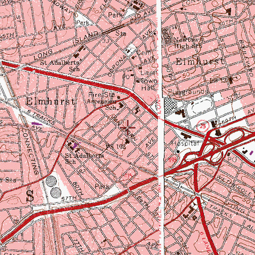 Topographic Map of Ascension Church, NY