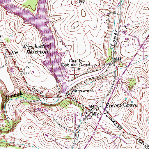 Topographic Map of Clark County Fish and Game Club, KY