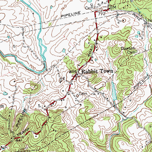 Topographic Map of Chilton Post Office (historical), KY