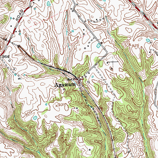 Topographic Map of Agawam Flag Stop (historical), KY