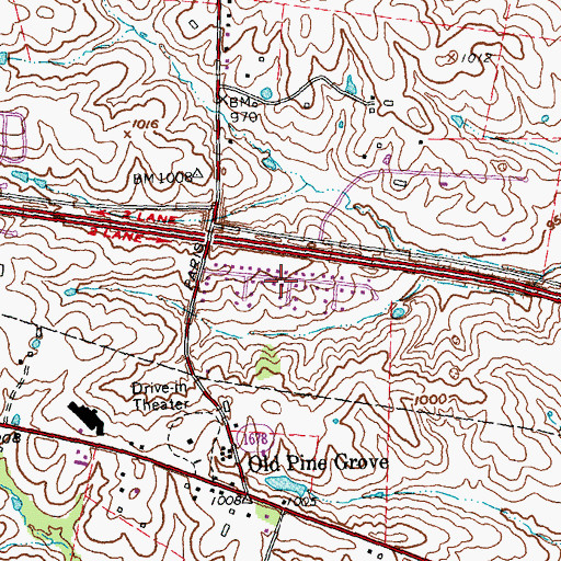 Topographic Map of Wayland Heights Addition (historical), KY