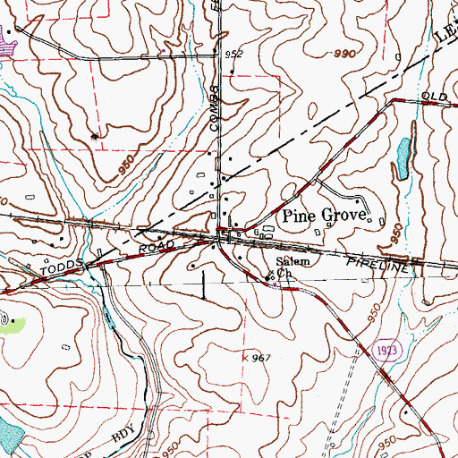 Topographic Map of Combs Ferry Station (historical), KY