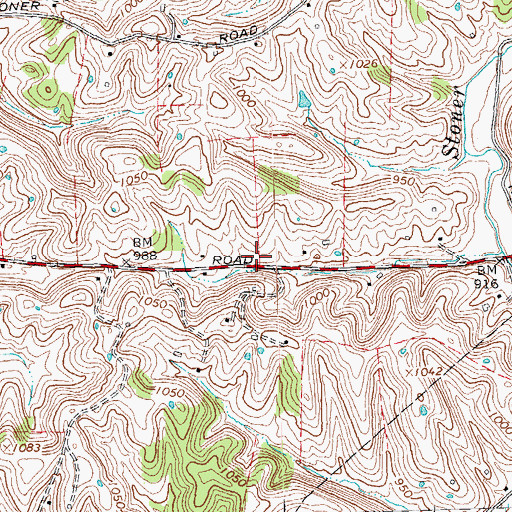 Topographic Map of Watauga Railroad Station (historical), KY