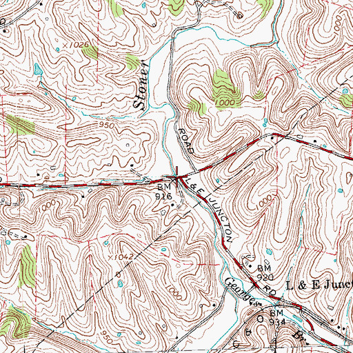 Topographic Map of Ecton Pike Bridge, KY
