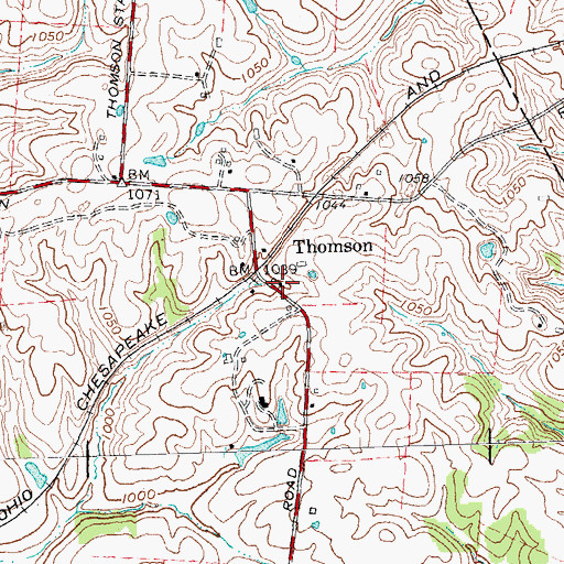 Topographic Map of Thomson Post Office (historical), KY