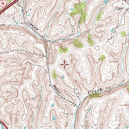 Topographic Map of Pleasant Hill Stock Farm (historical), KY